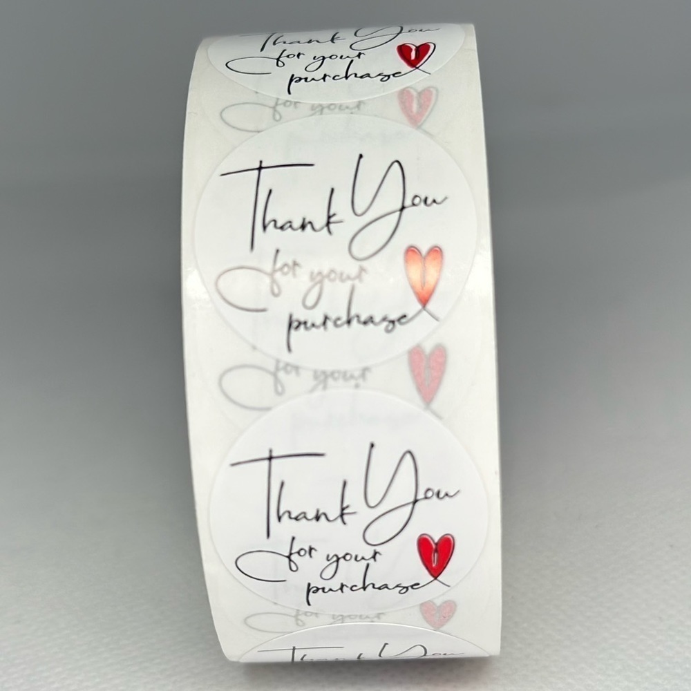 thank you for your purchase stickers | shipping supplies​ for business 1" - Picture 8 of 8